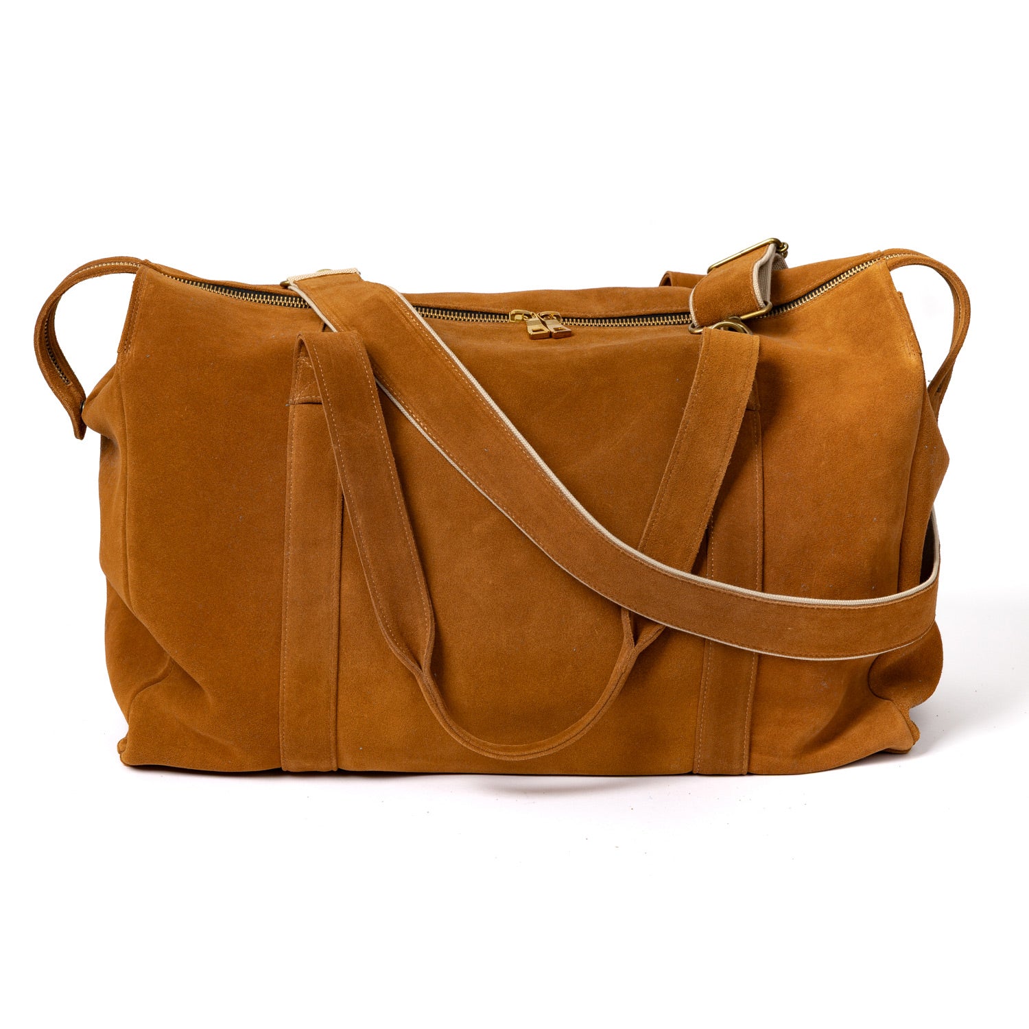 Travel Bag "Velden" made of Cognac Brown Goatskin - handmade